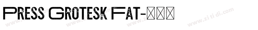 Press Grotesk Fat字体转换